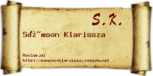 Sámson Klarissza névjegykártya